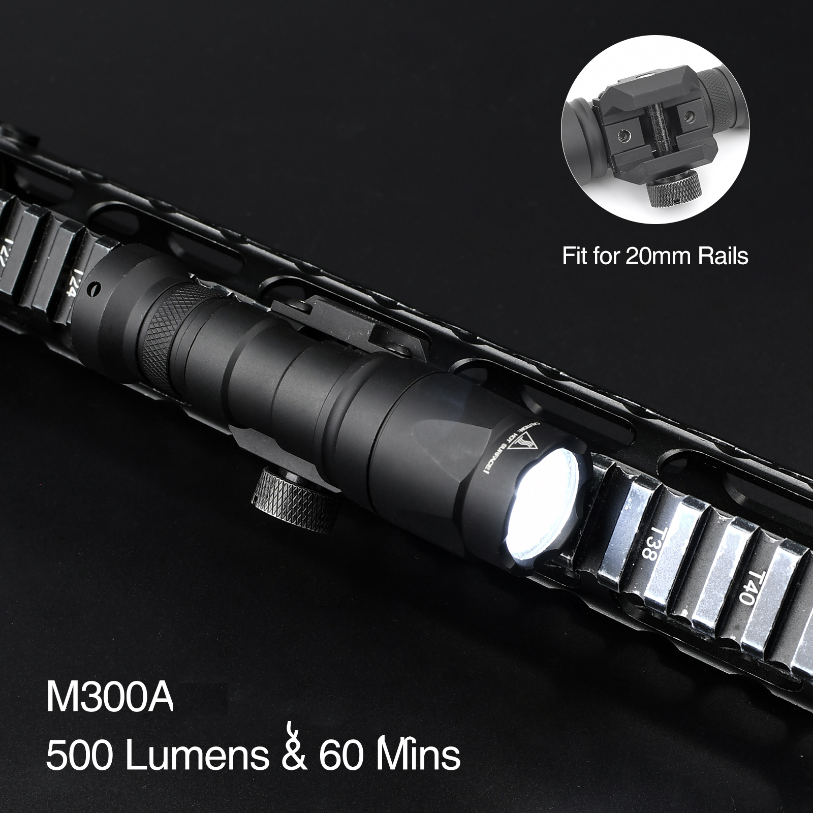 Amazon.com: NECARL M300A 500 Lumens Tactical Flashlight with