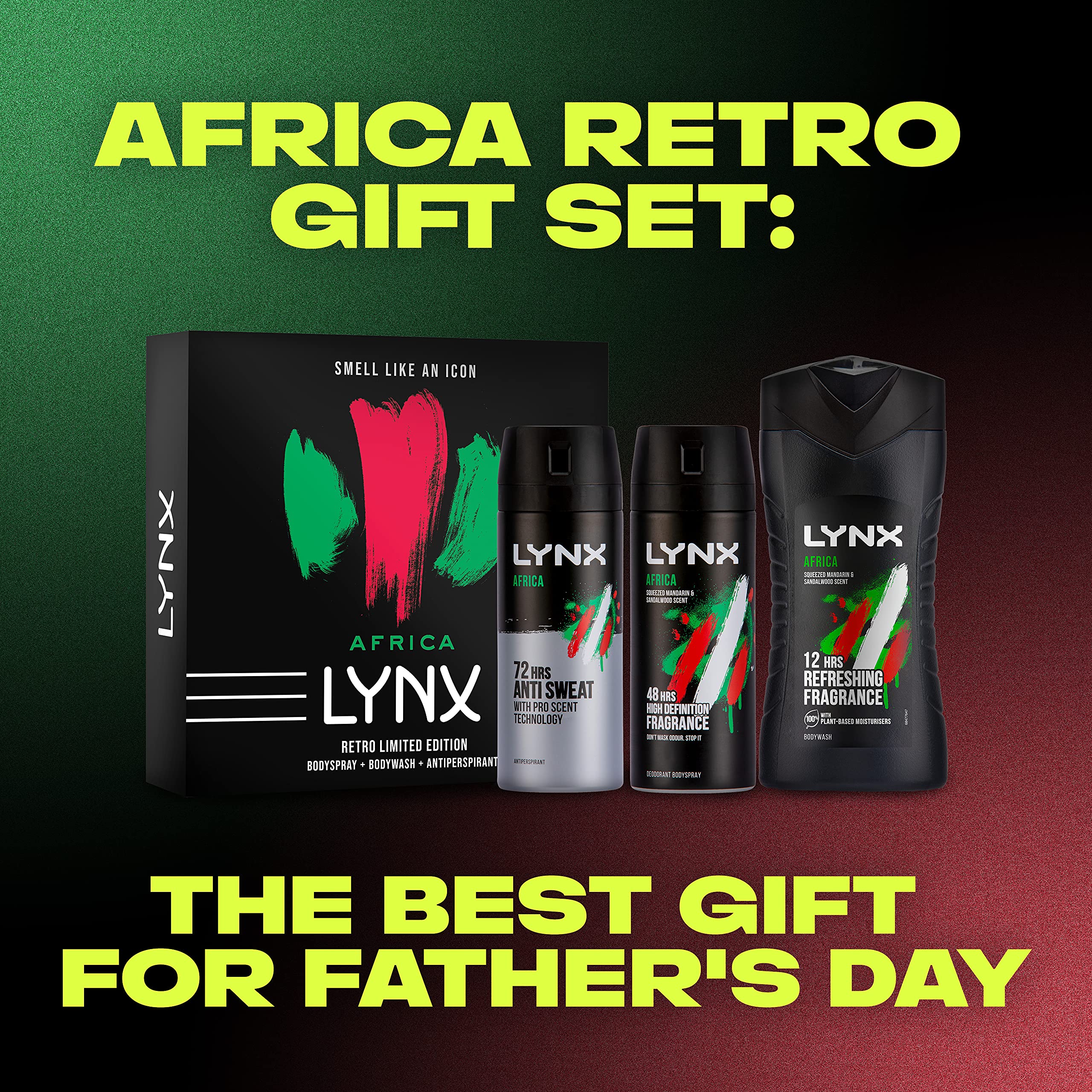 Lynx Africa Retro Limited Edition Trio AntiPerspirant Deodorant for