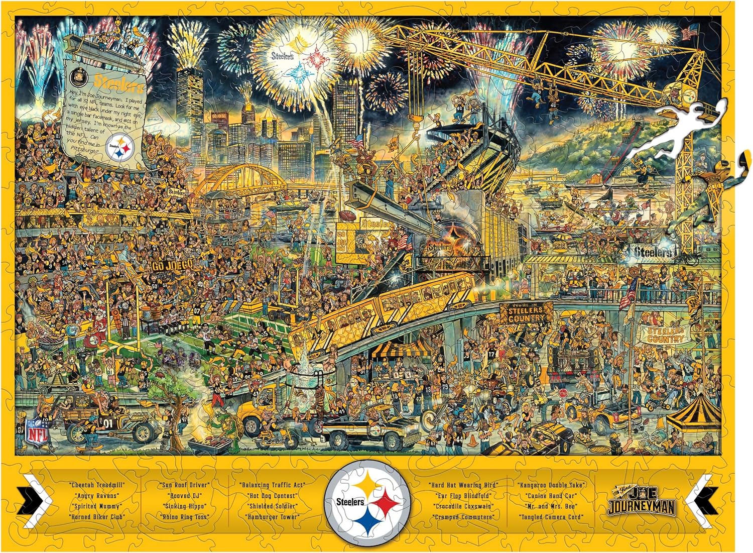 YouTheFan NFL Wooden Joe Journeyman Puzzle, 17.75 x 13.25 Inches, 333 Pieces
