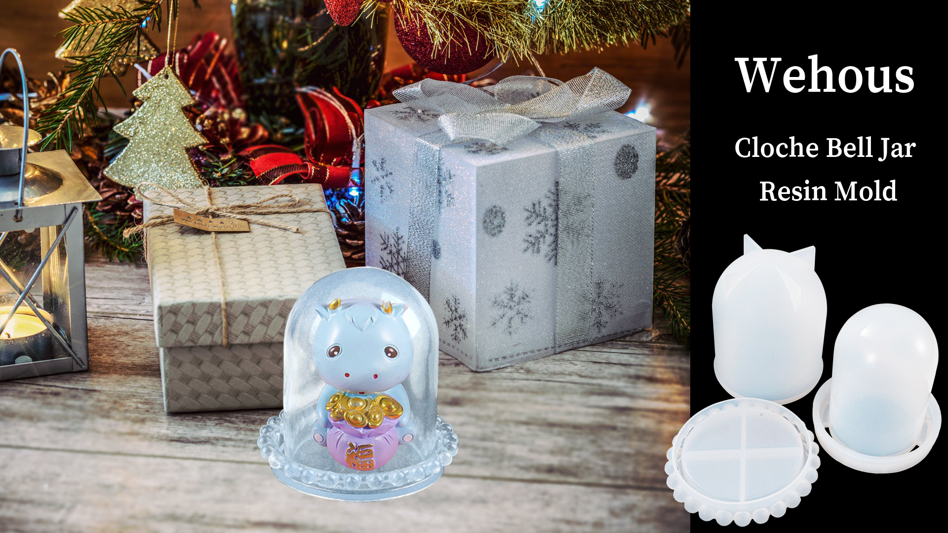 Amazon.com: Cloche Bell Jar Display Dome Resin Mold with Base Dice