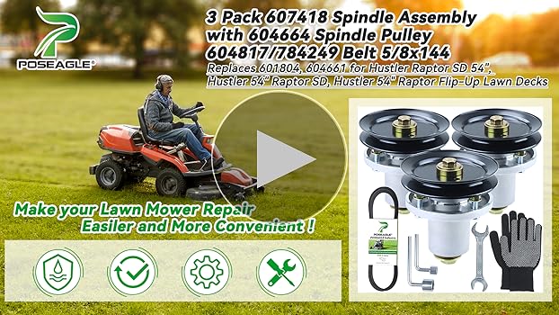 Amazon.com : POSEAGLE 3 Pack 607418 Spindle Assembly with 604664