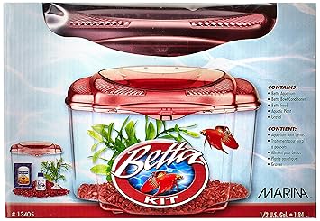 Marina Betta Starter Aquarium Kit (Burgundy)