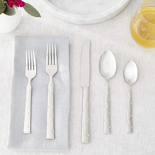 Miniatura 2 de Kate SPADE Larabee Dot - Juego de cubiertos de 5 piezas, 0.9 libras, metálico