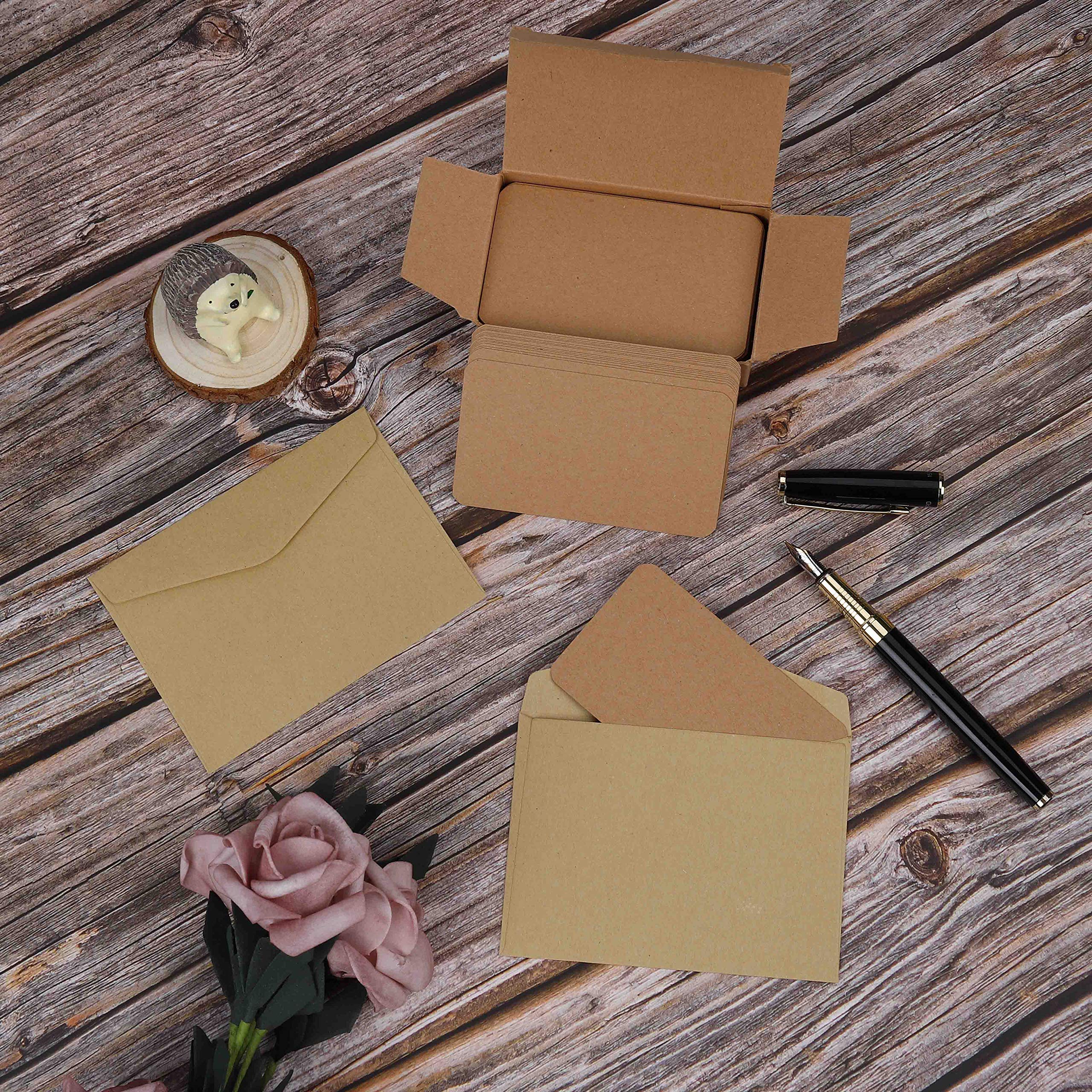 Cartes Postales En Papier Kraft Vierges Peintes à La Main Pour Mariage, Graffiti, Cartes De Message épaisses, Vintage, Cadeau, Bricolage