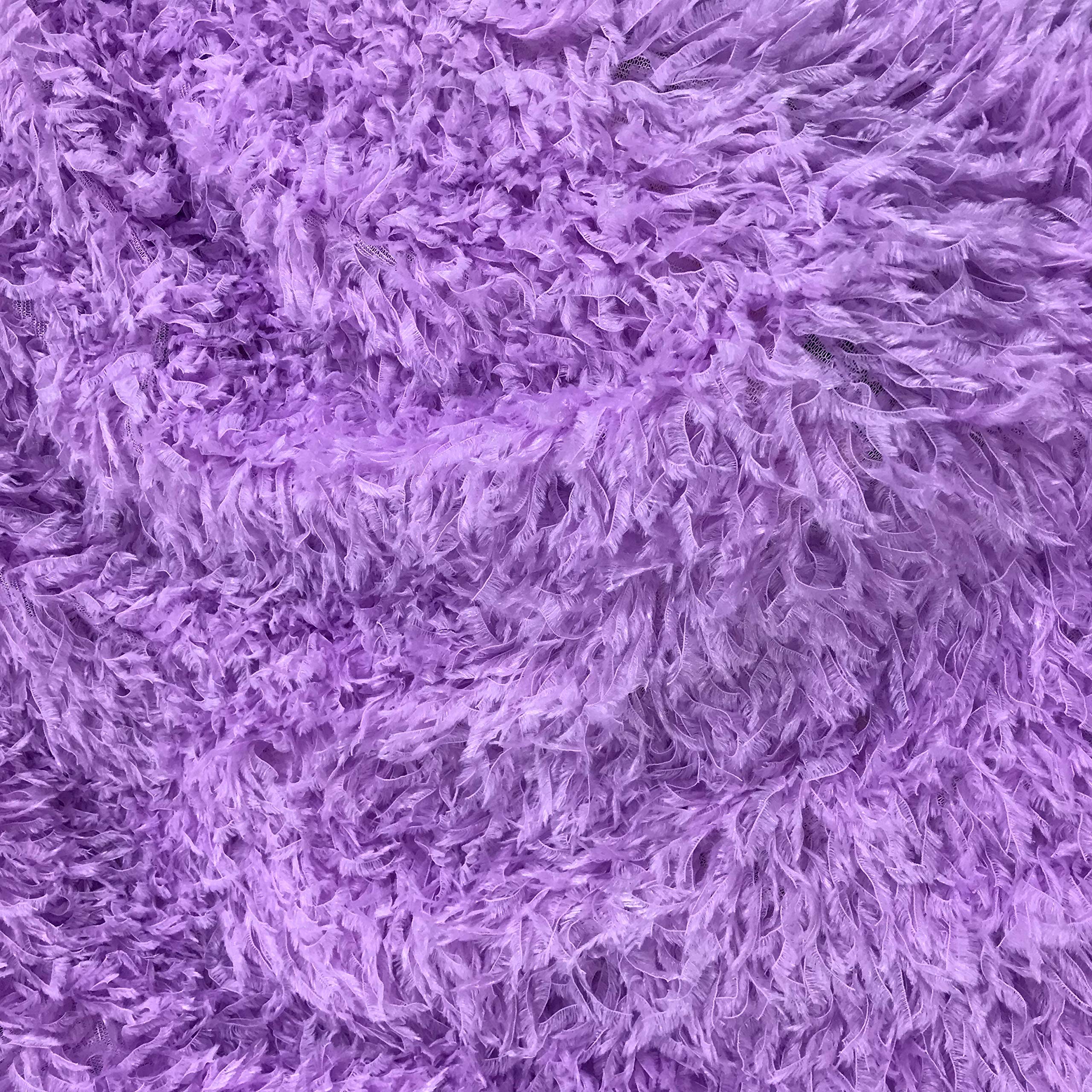 Amazon | HARAISHI Purple面白いフェイクフェザー紫生地 レースファー