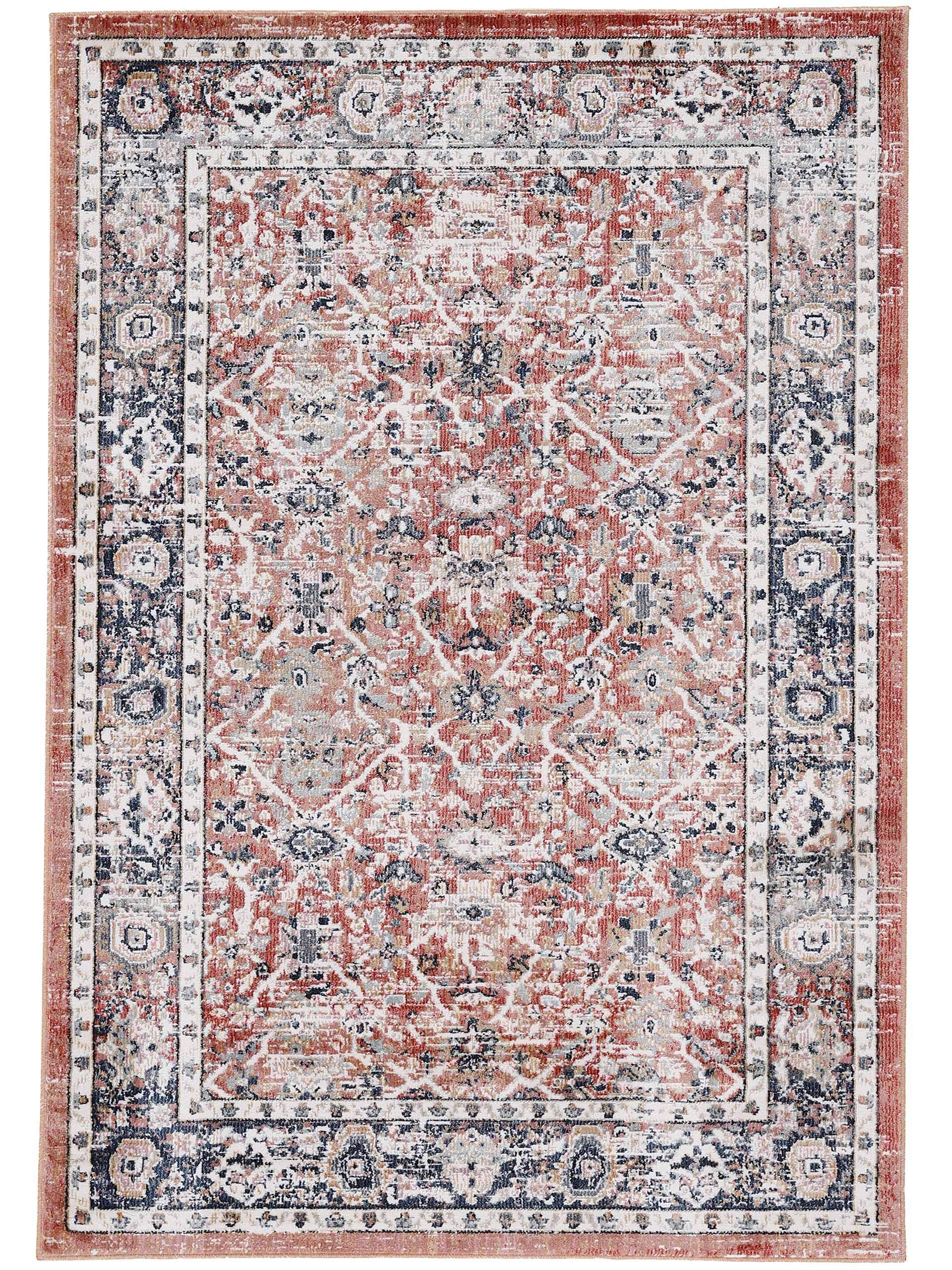 carpetfine Teppich Liana Rot 80x150 cm | Moderner Teppich für Wohn- und Schlafzimmer