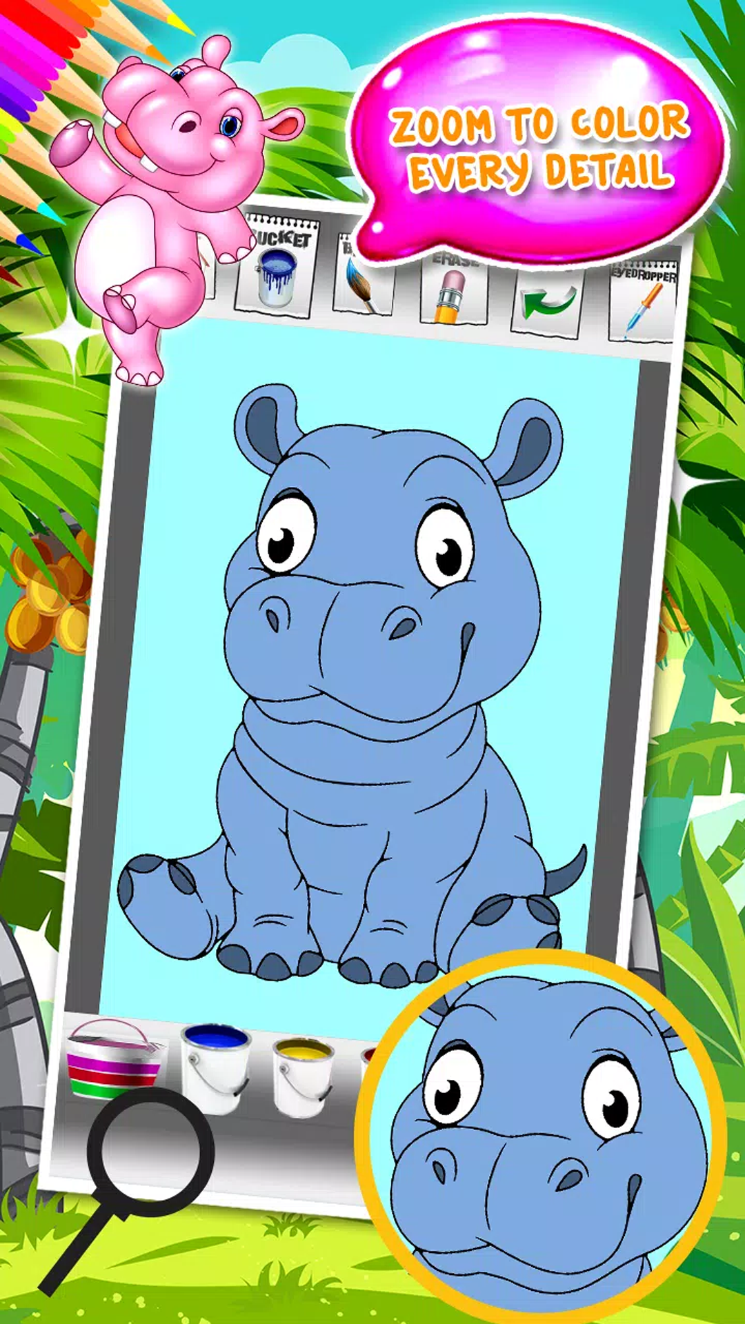 Coloring Baby Hippo Pages : Coloring Book for Kids - App on Amazon Appstore