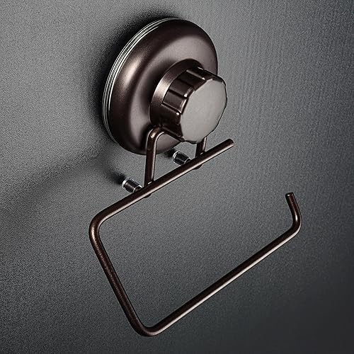 Miniatura 4 de Potente soporte de papel higiénico con ventosa al vacío  Montaje en pared sin perforaciones Dispensador de rollos de papel de papel de baño de acero
