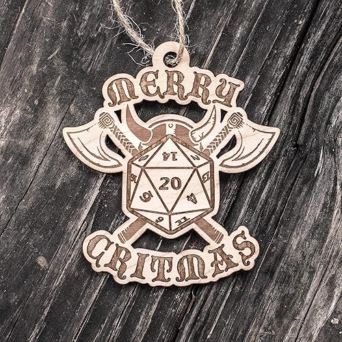 Miniatura 8 de Adorno - Merry Critmas - Madera Cruda 4x4in