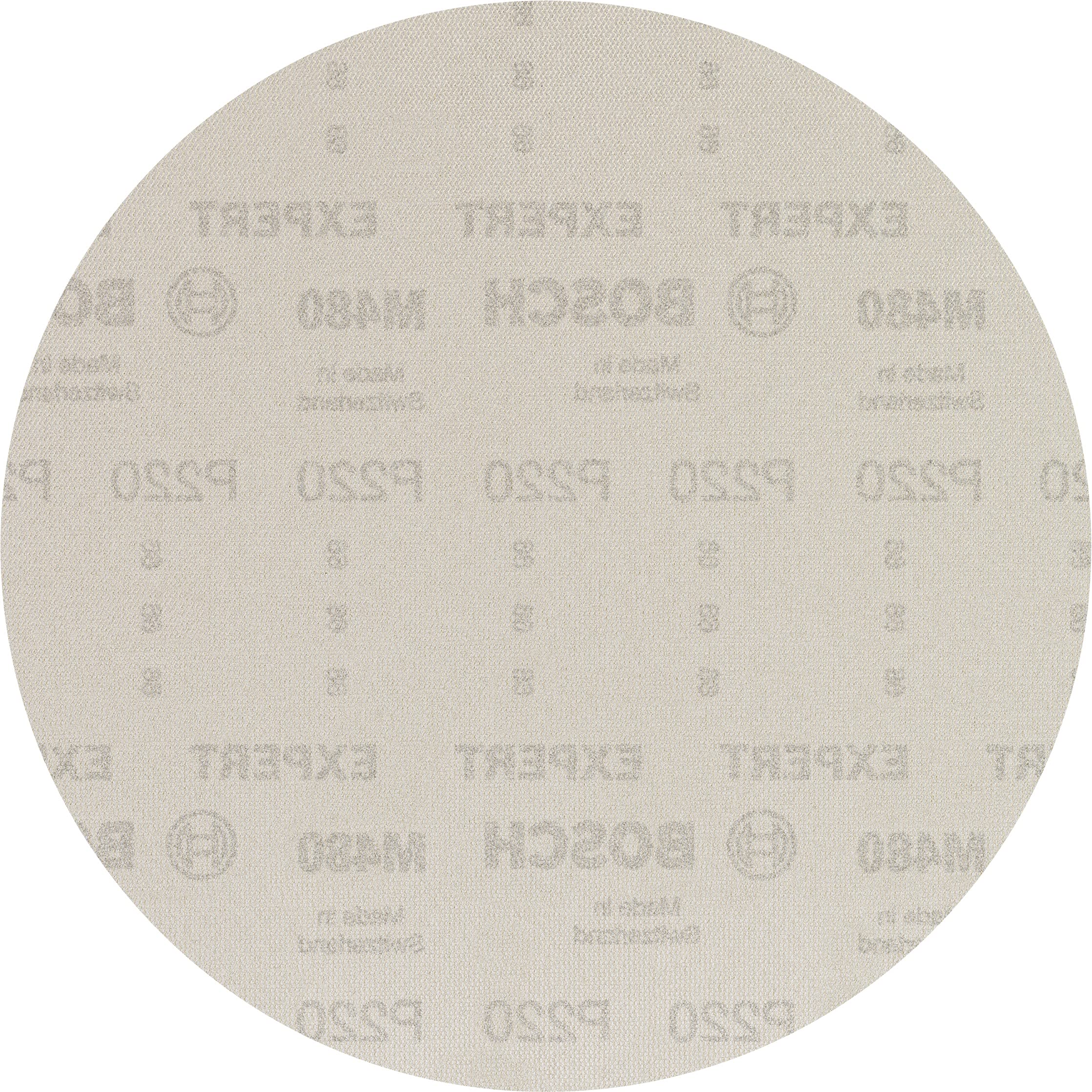 Bosch Weiß 25X Expert M480 Sanding Net (For Drywall, Hardwood, Ø 225 Mm, Grit 220, Professional Accessory Drywall Sander)