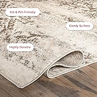 Vista 4 de nuLOOM Freja Faded Floral Area Rug, 4x6, Beige