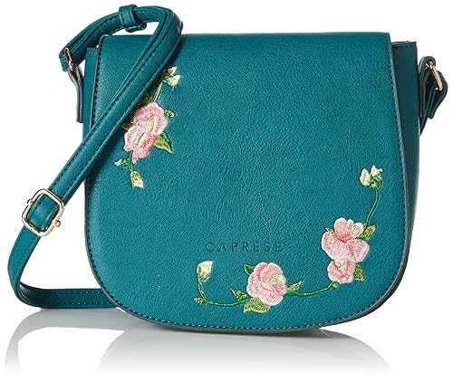 Caprese Elsy Womens Sling Bag (Teal)