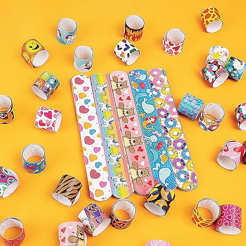 Miniatura 7 de JOYIN 60 piezas de pulseras de bofetada para niños, pulseras a granel con animales, amistad, corazón, recuerdos de fiesta, premios de aula,