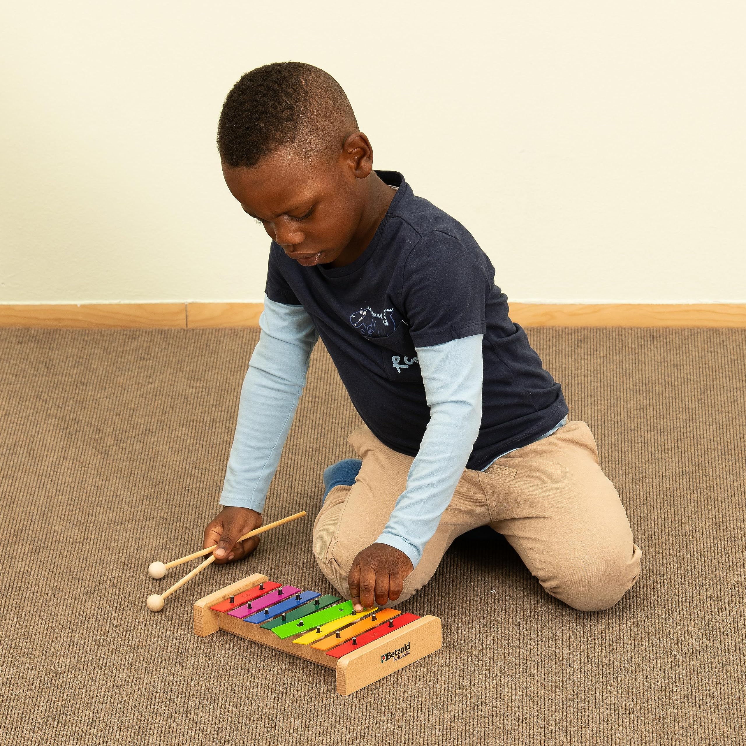 Betzold Regenbogen-Glockenspiel - inkl. 2 Holzschlägel Instrument für Lernende Grundschule