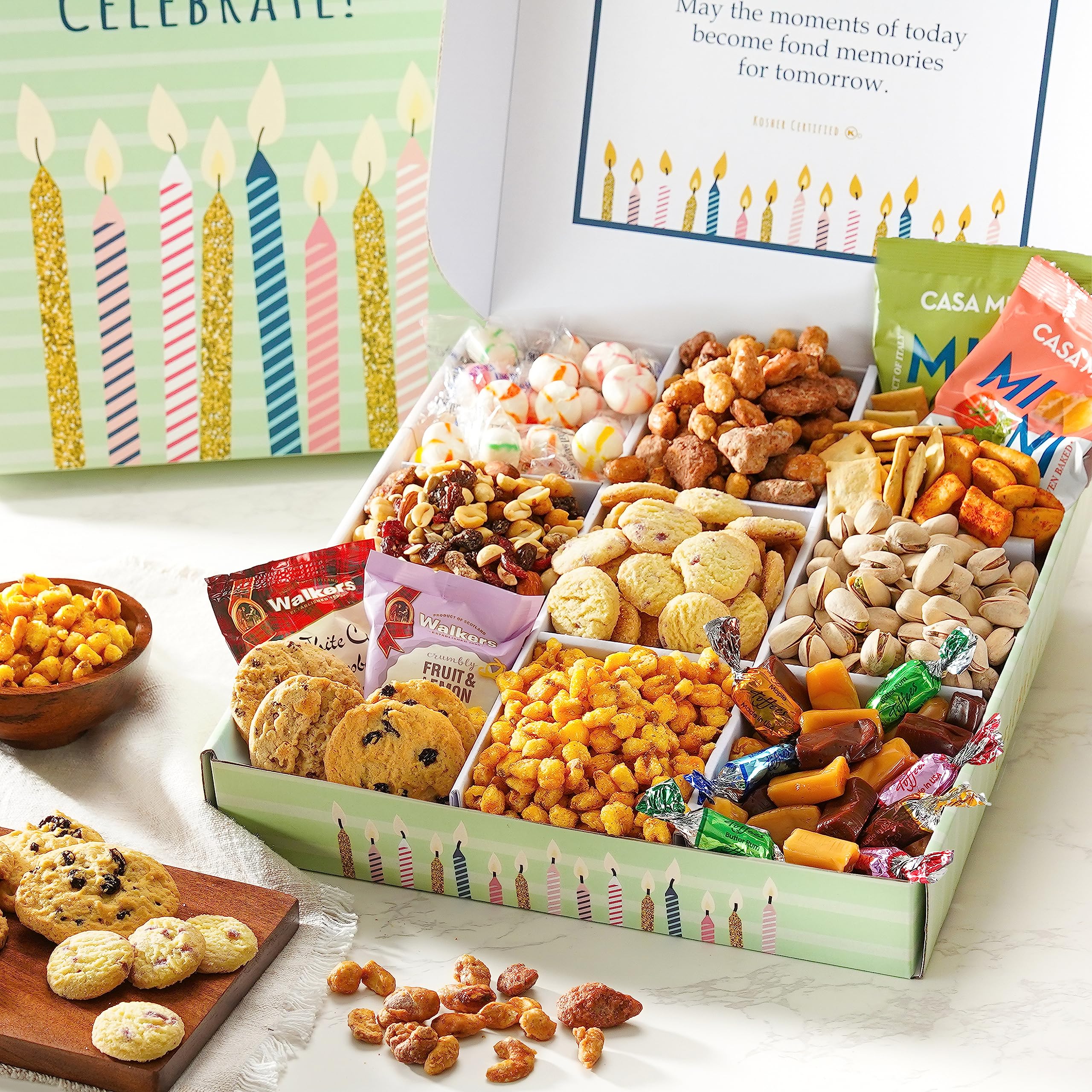 【値下げ歓迎】 Happiest Birthday フルセット Amazon.com : Broadway Basketeers Birthday Gift Basket With Snacks