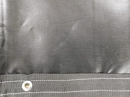 Miniatura 6 de Kym Industries Inc. Lona de malla negra resistente para camiones volquete para sistemas de camiones volquete manuales o eléctricos (malla negra de