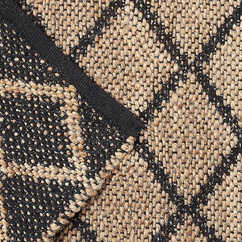 Vista 101 de REDEARTH · Alfombra redonda – Alfombra trenzada de yute natural de 6 pies – Alfombras de yute bohemio reversibles hechas a mano para dormitorio