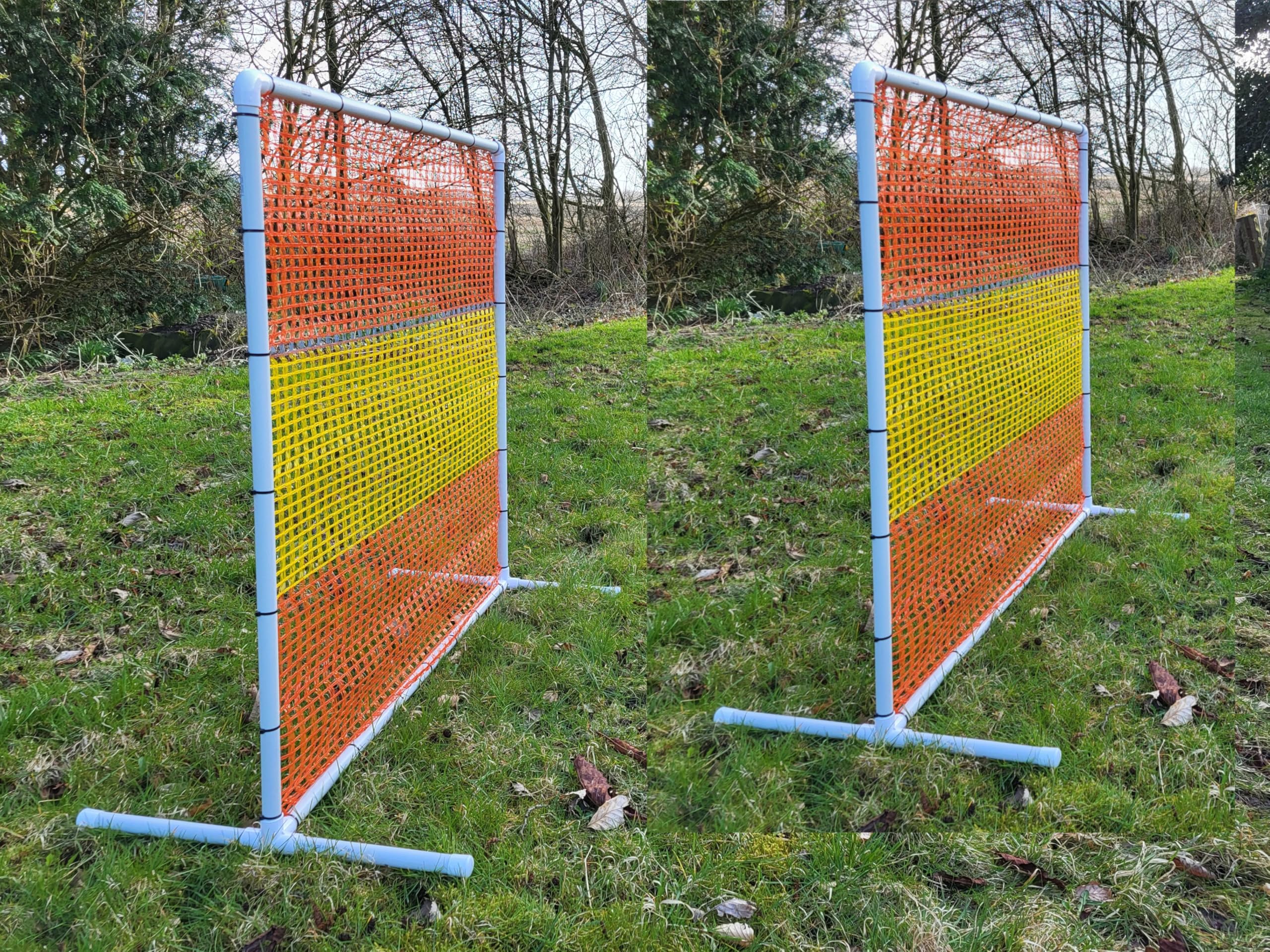 NADAC HOOPERS Lot de 2 clôtures d'agilité en PVC Conforme VDH Jaune/Orange 1,05 m x 1,15 m x 1,15 m 1,4 kg Masques Grossiers d'extérieur pour Chiens de Toutes Tailles