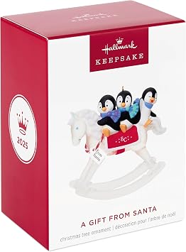 Hallmark Keepsake Christmas Ornament, A Gift from Santa, Gifts for Penguin Lovers