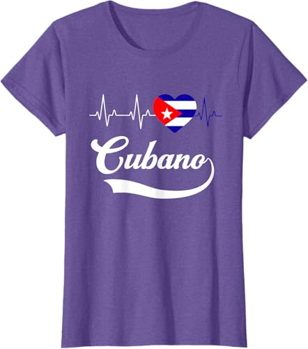 Miniatura 8 de Cubanito Baseball Flag Heart Souvenir Cubano Cuba Men Boy T-Shirt Black,Navy Blue,Dark Green,Dark Heather Grey,Heather Blue,Sapphire Blue,Royal