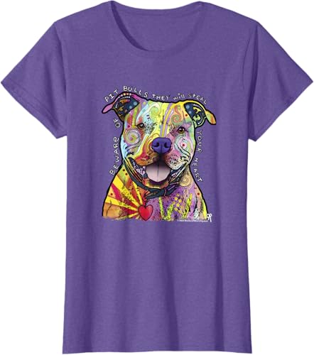 Miniatura 6 de Beware Of Pit Bulls, Dean Russo Pitbull Original - Dog Lover T-Shirt Black,Navy Blue,Asphalt Grey,Slate Grey,White,Cranberry Red,Kelly Green,Olive