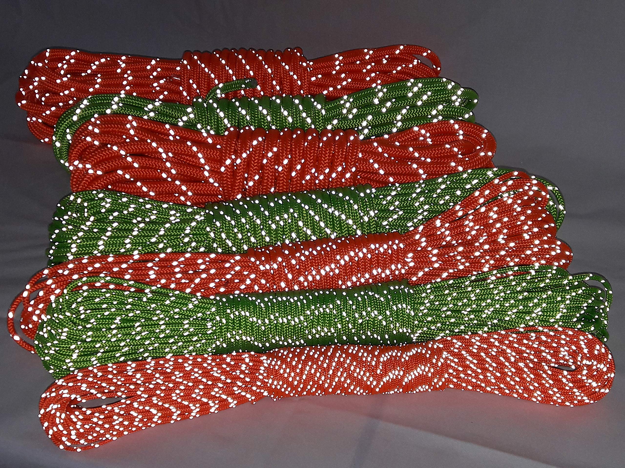 OuM 100m Polyesterseil reflektierend, leuchtende Farben (0,48€-1,25€/m)