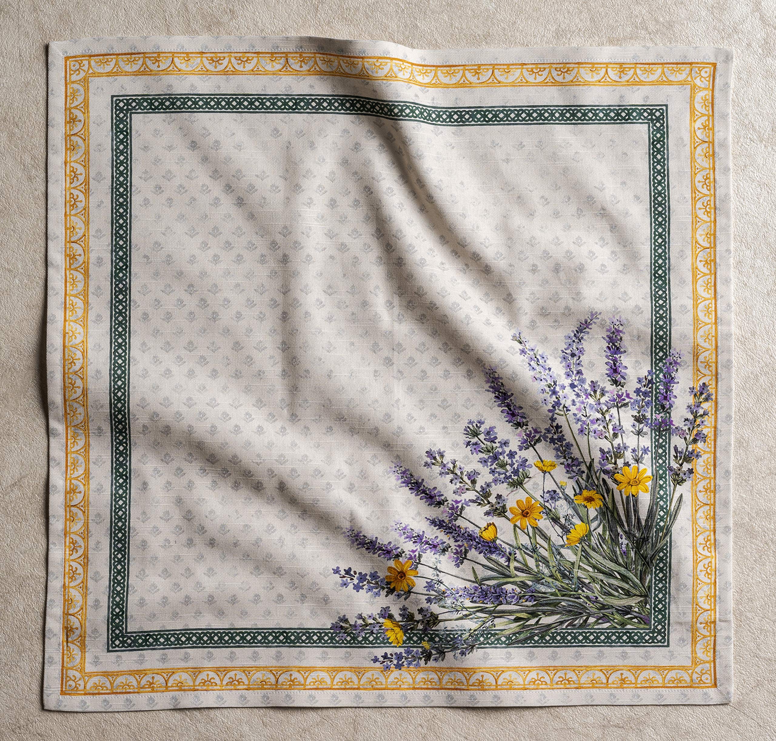 Maison d'Hermine - Servilletas de tela (100% algodón, 45 x 45 cm, 4 unidades)