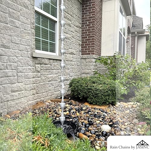 Miniatura 8 de Copas de goteo de aluminio de 8.5 pies, para reemplazar la canaleta de techo, con kit de instalación, colector de agua de lluviadesviador de agua,