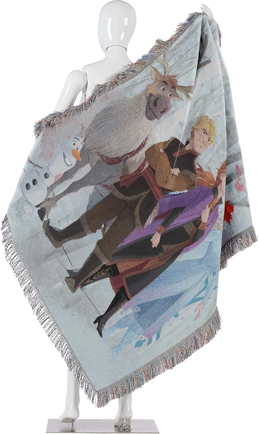 NORTHWEST Frozen Woven Tapestry Throw Blanket, 48" x 60", Peering Out