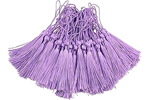 100pcs Purple Tassels for Jewelry Making, Bookmarks, DIY Crafts