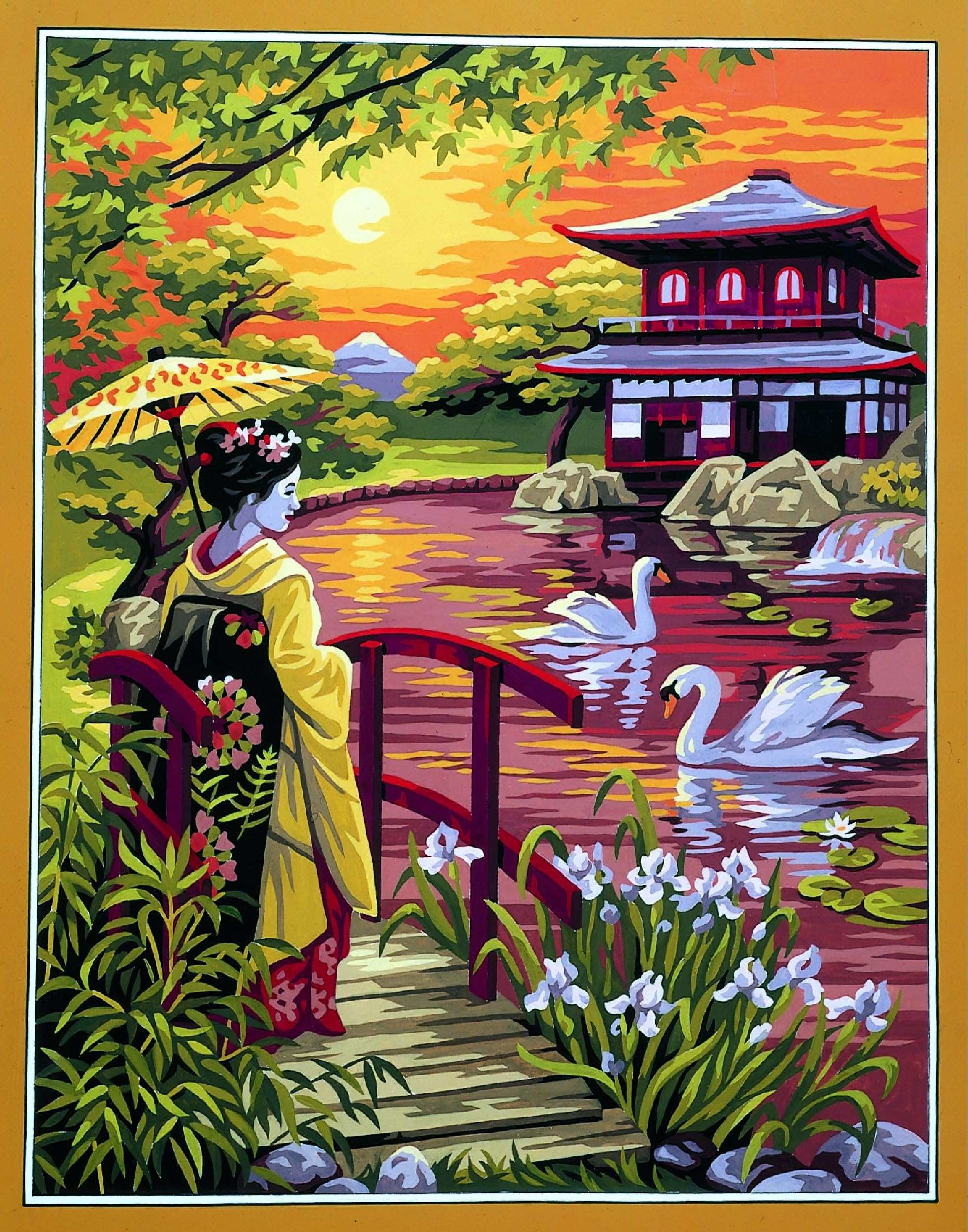 Royal Paris Printed Tapestry Canvas - Japanese Garden - Atlascraft