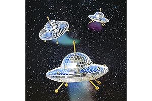 UFO Disco Ball Silver: Illuminate Your Space with Celestial Funk!