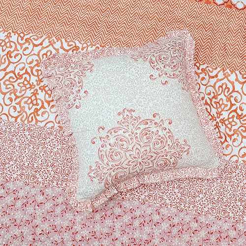 Miniatura 9 de HESTIN Juego de 10 piezas de colcha Plus, ropa de cama de estilo moderno con hermosas costuras, colcha acolchada reversible ligera con diseño floral