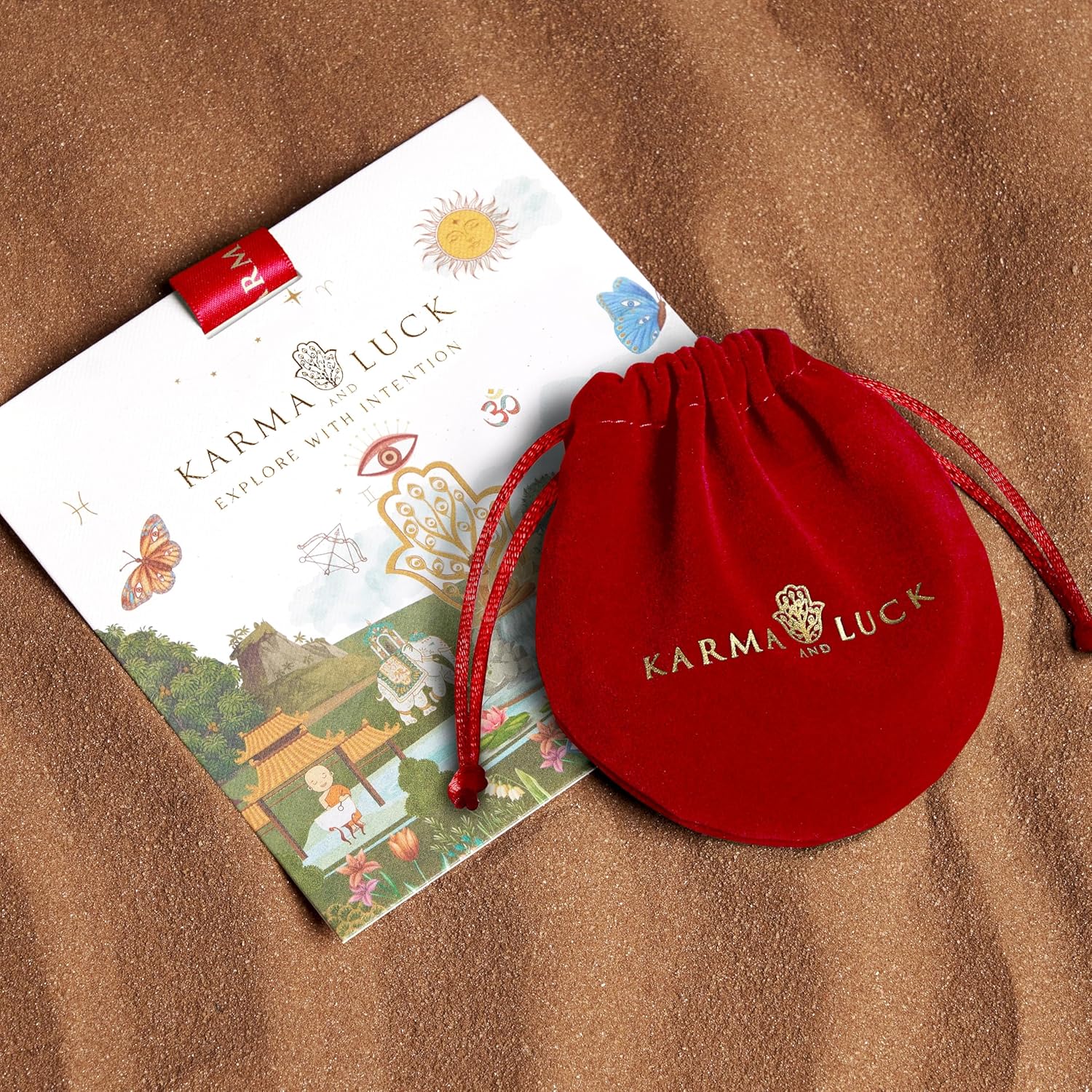 KARMA AND LUCK - Spiritual Strength - Men's Red String Adjustable Bracelet Handmade in Bali - Image 6