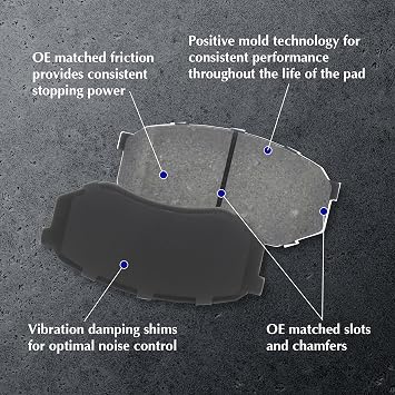 Centric 103.08130 C-Tek Rear Brake Pads for Selected Hyundai Azera/Elantra/Santafe/Sonata/Tucson/XG300/XG350, Kia Amanti/Magentis/Optima/Sportage Model Year