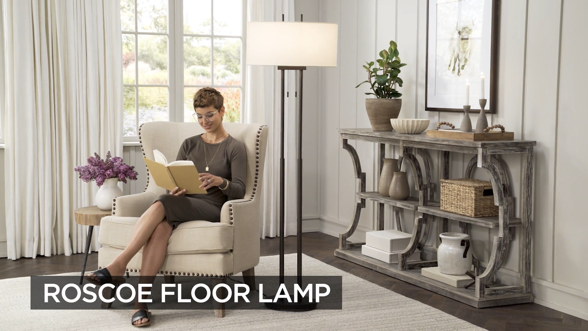 ★cocoa★ Franklin Iron Works Roscoe Modern Standing Floor Lamp 62