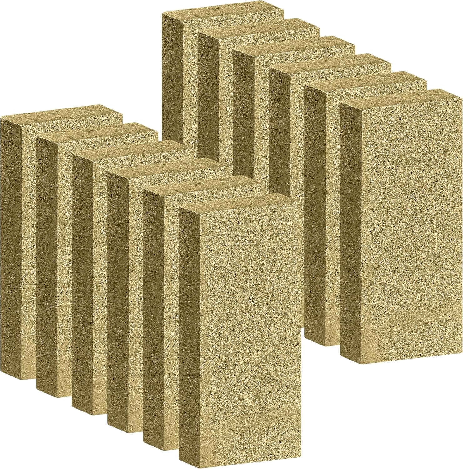 Fire Bricks, 9"x4.5"x1.25" Firebricks for Wood Stoves and Fireplaces, High Temperature Resistant Light Weight Bricks for Woodstoves, 12 Pieces