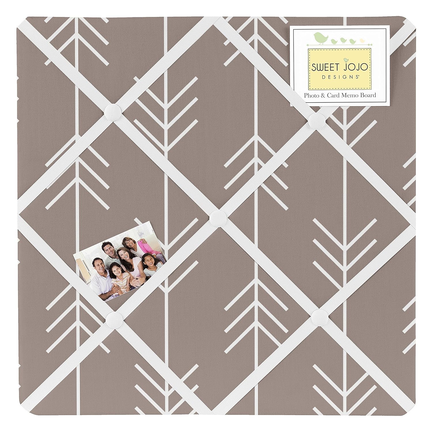 Sweet Jojo Designs Arrow Print Fabric Memory/Memo Photo Bulletin Board