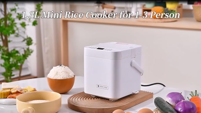 Amazon.com: WHITE TIGER 1.3L Mini Rice Cooker - 4 Cups, 24