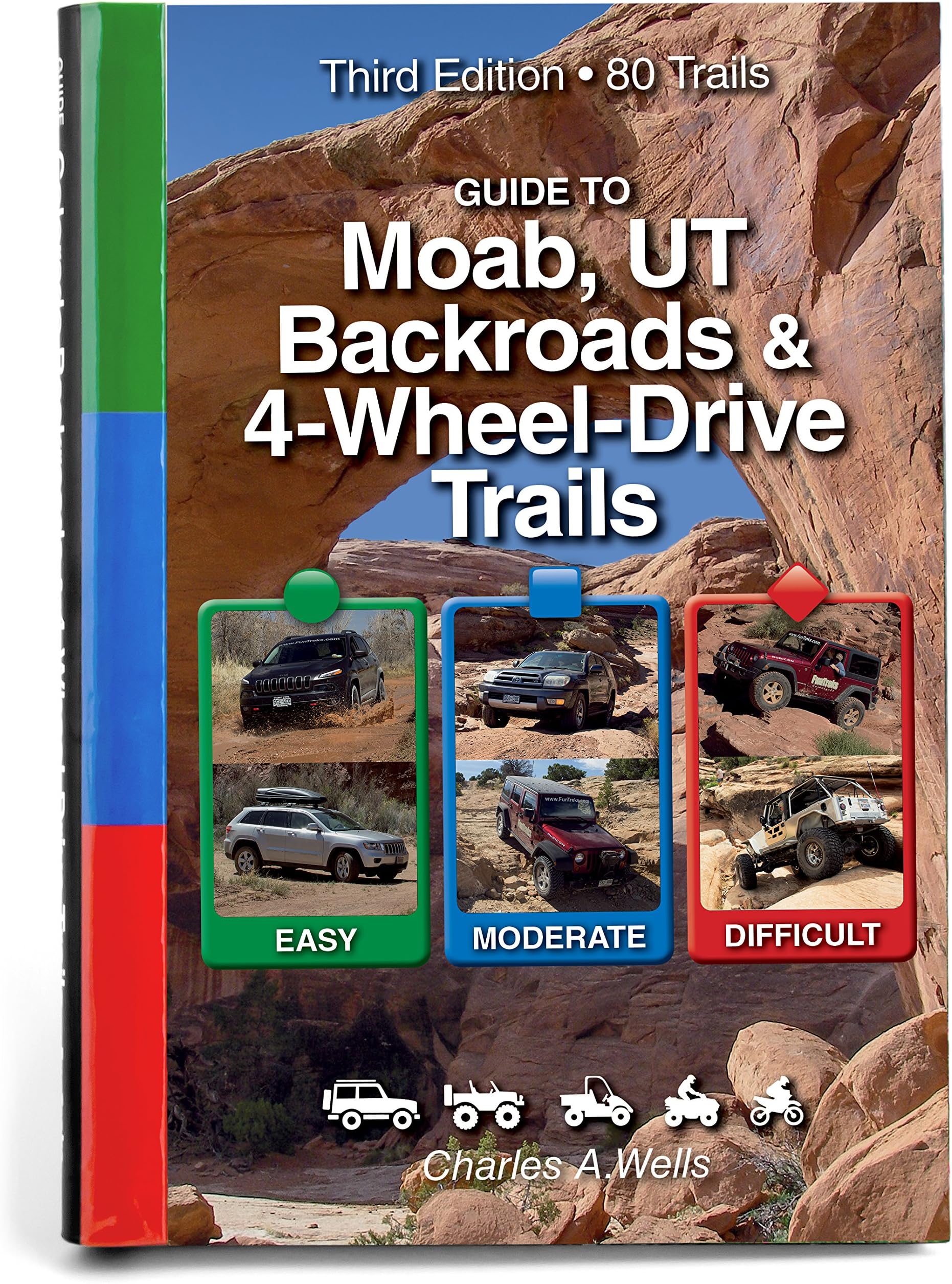 Charles A. WellsGuide to Moab, UT Backroads & 4-Wheel Drive Trails: Easy, Moderate, Difficult: 80 Trails