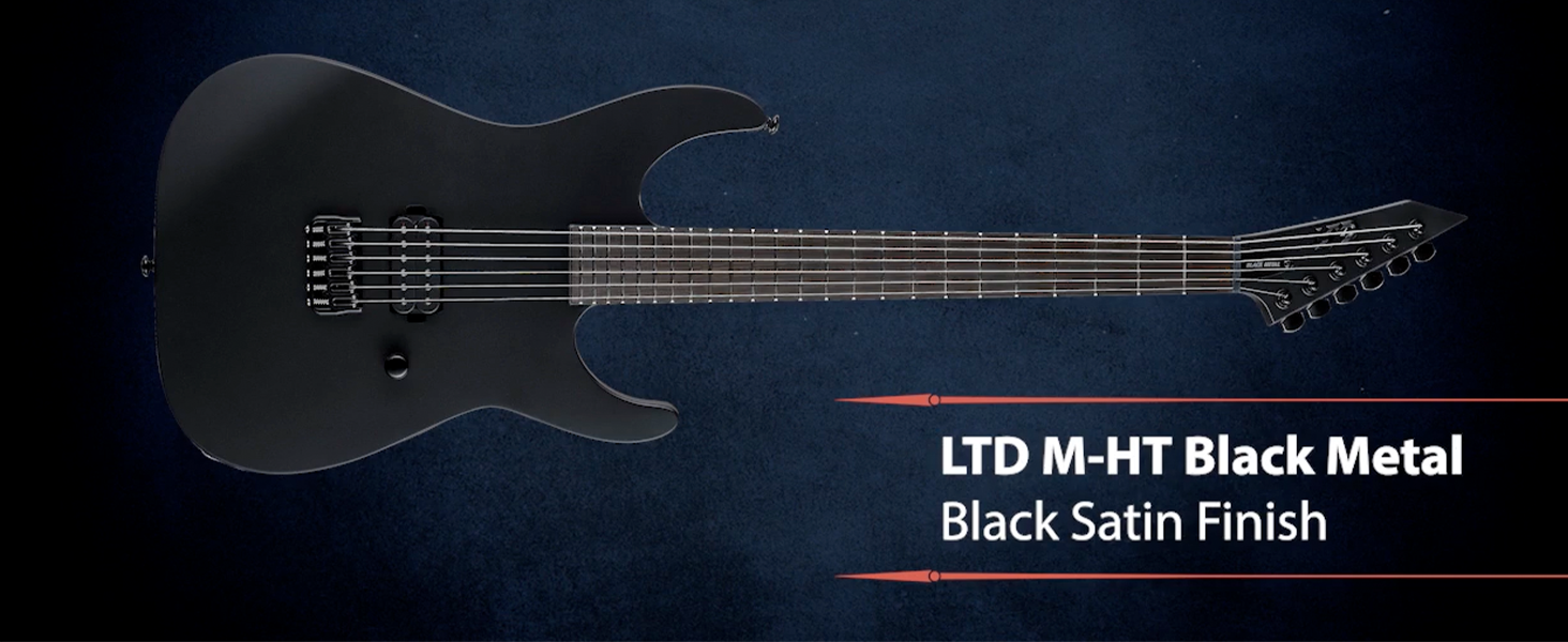 Amazon.com: ESP LTD M-HT Black Metal Electric Guitar, Black Satin