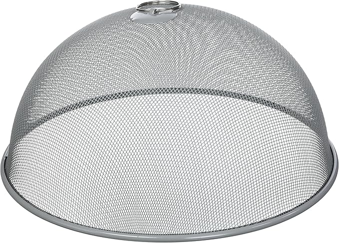 2pcs Metal Mesh Screen Food Cover Umbrella For Outdoors Indoor Mesh Food Tents Cover For Kitchen Dining Table And Picnic 13.77 Inch