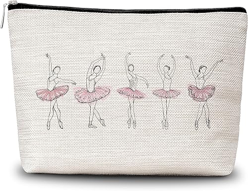 GREOXG Elegante bolsa de maquillaje para niñas, regalo de agradecimiento a bailarinas, regalos de amistad para amantes de la danza, niñas,