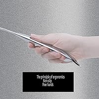 Vista 7 de Cucharón de sopa de alto grado, cucharón de cocina para sopa, diseño a prueba de calor de mango hueco, utensilio de cocina de acero inoxidable