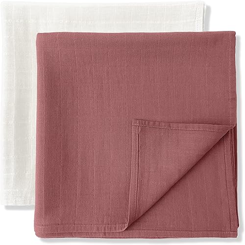 MOZAH Mantas de muselina orgánica para envolver  100% algodón orgánico suave  Manta para bebé niña y bebé niño  Artículos esenciales ideales para la