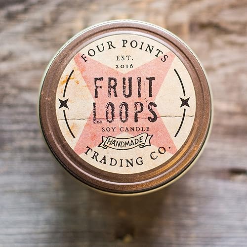 Miniatura 5 de Fruit Loops - Vela perfumada de 4 onzas, vela de aromaterapia de soja con frasco, gran regalo para cumpleaños, aniversario, Navidad, Año Nuevo,