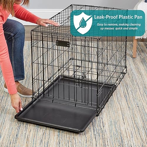Miniatura 5 de MidWest Homes for Pets - Canil para perros iCrate de una y dos puertas mejoradas, incluye bandeja a prueba de fugas, patas protectores de suelos,