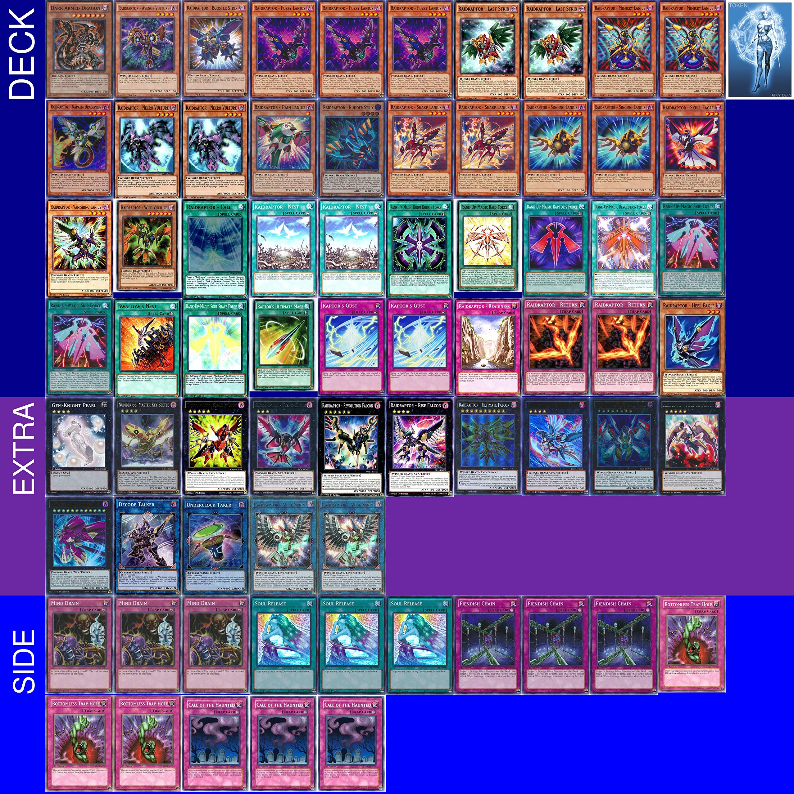 YU-GI-OH! YUGIOH Tournament Ready Raidraptor Deck con Cubierta Completa  Extra y Lateral con Exclusivo Token de Juego Phantasm : Amazon.com.mx:  Juguetes y Juegos