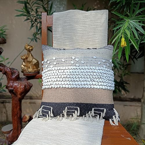 Vista 6 de Trade Star Fundas de cojín bohemias 100% de algodón, decoración de otoño natural, fundas de almohada de primavera para ropa de cama, hermosa funda