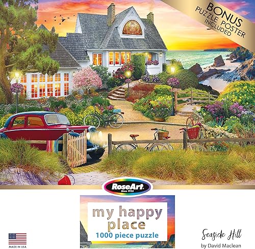 Miniatura 4 de RoseArt - My Happy Place - Seaside Hill - Rompecabezas de 1000 piezas para adultos